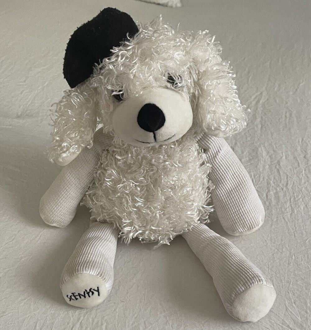 Scentsy Buddy Pari The Poodle Plush 15” White Dog Black Beret No Scent Pack